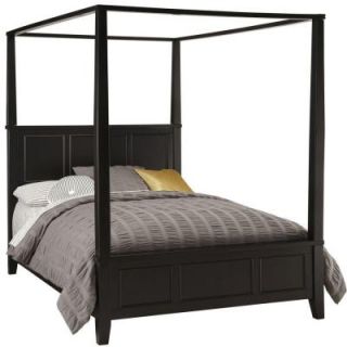 Home Styles Bedford Wood Black Queen Size Canopy Bed 5531 510