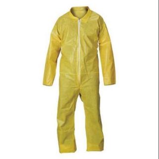 CONDOR 30LV32 Coverall, Yellow, 4XL, PK12