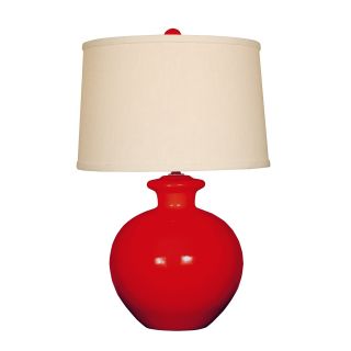 Mario Industries Splash II Round Ball Ceramic Table Lamp   Red   Table Lamps