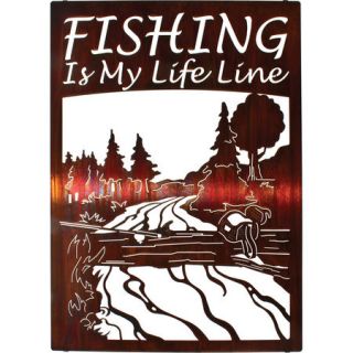 LaZart 28 Fishing is My Life Line Wall Art 446715