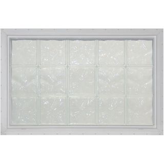 Pittsburgh Corning LightWise Decora White Vinyl New Construction Glass Block Window (Rough Opening 17.625 in x 9.8125 in; Actual 16.375 in x 8.8125 in)