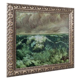 Trademark Fine Art The Wave After 1870 by Gustave Courbet Framed