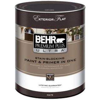 BEHR Premium Plus Ultra 1 qt. Deep Base Flat Exterior Paint 485304