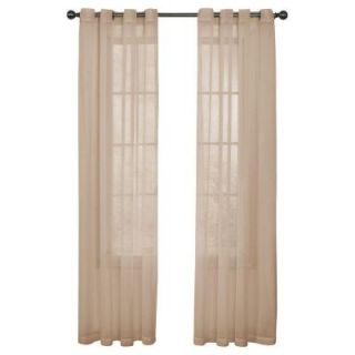 Curtain Fresh Arm and Hammer Odor Neutralizing Grommet Latte Sheer Curtain Panel, 95 in. Length 11497059X095LAT