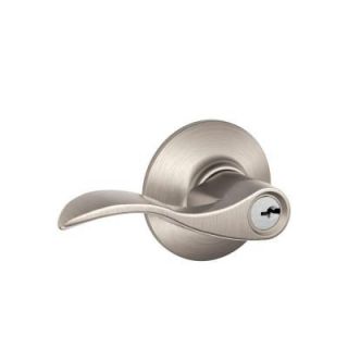 Schlage Accent Satin Nickel Keyed Entry Lever F51A ACC 619