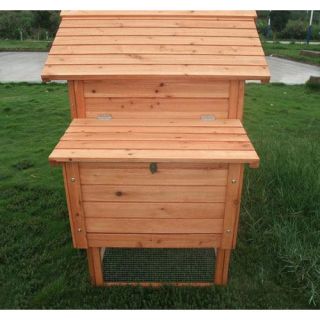 Aosom LLC Large Pawhut Chicken Coop with Hinged Roof and Nesting Box