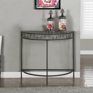 Metal 36" Hall Console Accent Table, Charcoal Grey