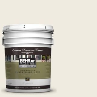 BEHR Premium Plus Ultra 5 gal. #PPU10 14 Ivory Palace Semi Gloss Enamel Exterior Paint 585005