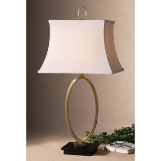 Uttermost Cusano 1 light Antique Brushed Brass Table Lamp