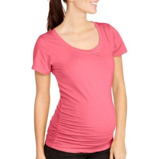 Oh Mamma Maternity Short Sleeve Tee with Flattering Side Ruching