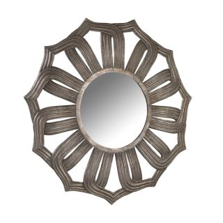 Bombay Company Antiqued Silver Lotus Mirror