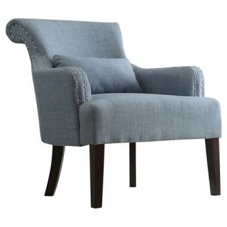 Monroe Rolled Back Arm Chair   Blue