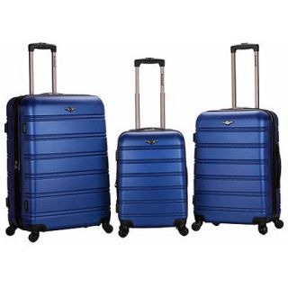 Rockland Luggage Melbourne 3 Piece ABS Spinner Luggage Set