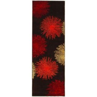 Safavieh Soho Brown/Assorted Wool 2 ft. 6 in. x 10 ft. Runner SOH712B 210