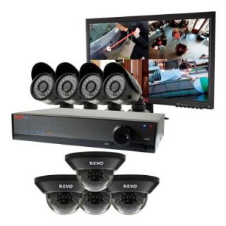Revo Lite 16 Channel 2TB 960H DVR Surveillance System with (8) 700TVL Cameras and Monitor RL161HD4GB4GM21 2T