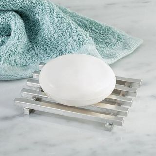 InterDesign Kyoto Bar Soap Holder for Bathroom Shower, Vanities, Kitchen Sink, Brushed Stainless Steel