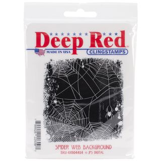 Deep Red Cling Stamp 3 X3   Spider Web Background