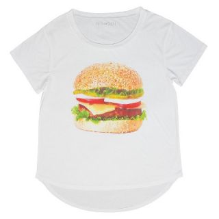 Fifth Sun Womens Burger Graphic T Shirt White