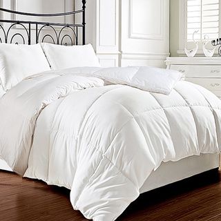 All Season Damask Stripe White Down Comforter   14197856  