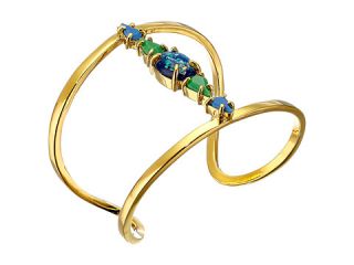 Vince Camuto Stone Delicate Open Cuff Bracelet Gold Electric Blue Blue Opal