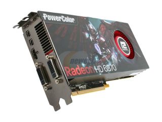 PowerColor Radeon HD 6870 DirectX 11 AX6870 1GBD5 M2DH 1GB 256 Bit GDDR5 PCI Express 2.1 x16 HDCP Ready CrossFireX Support Video Card with Eyefinity