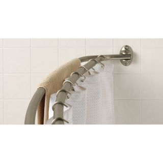 Zenith Products Double Curved Shower Rod, Brushed Nickel