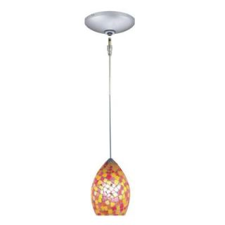 JESCO Lighting Low Voltage Quick Adapt 4 5/8 in. x 104 3/4 in. Pink/Yellow Pendant and Canopy Kit KIT QAP232 PKYW A
