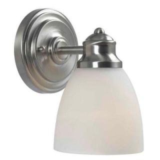 World Imports Gabriella Collection 1 Light Bath Fixture with Glass Shade DISCONTINUED WI342102