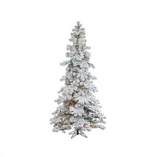 Winter Lane 7 1/2' Flocked Artificial Tree with Remote   7765151