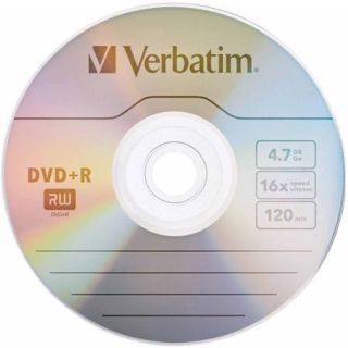 Verbatim DVD+R 4.7GB 16x Branded Slim Case, 20pk