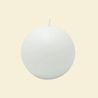 Zest Candle 4 in. White Citronella Ball Candles (Box of 2) CBC 401