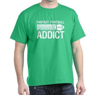  Men's Fantasy Football Addict Dark T Shirt