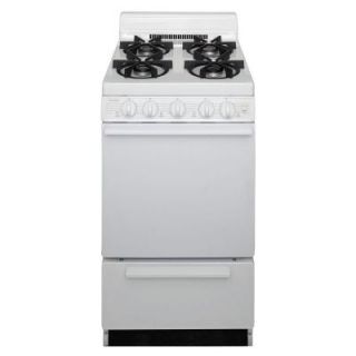 Premier 20 in. 2.42 cu. ft. Freestanding Gas Range with Sealed Burners in White SHK100OP