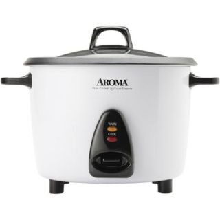 Aroma 20 Cup Pot Style Rice Cooker & Food Steamer, White