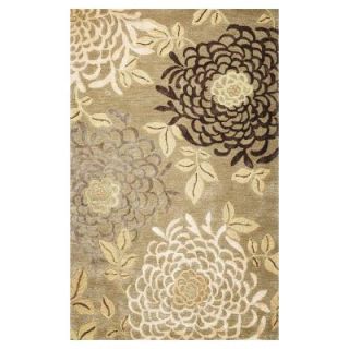 Kas Rugs Awesome Mum Sage 2 ft. 6 in. x 4 ft. 2 in. Area Rug FLO457430X50