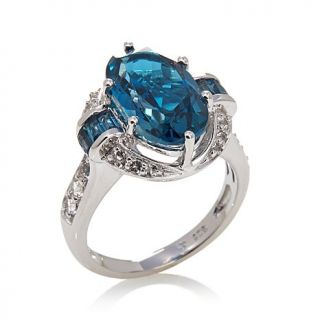 Victoria Wieck 4.61ct London Blue and White Topaz Ring   7502273