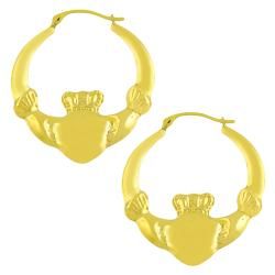 Fremada 14k Yellow Gold Claddagh Hoop Earrings  ™ Shopping