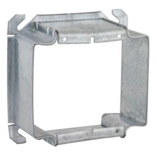 Raco 4 in. Square Two Device Mud Ring, Raised 2 in. (25 Pack) 796