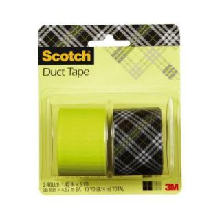 Scotch 1.42 in. x 5 yds. Plaid with Green Apple Duct (2 Pack) 905 PLD 2PK