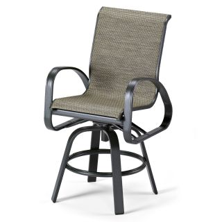 Telescope Casual Primera Sling Swivel Counter Stool   Outdoor Dining Chairs