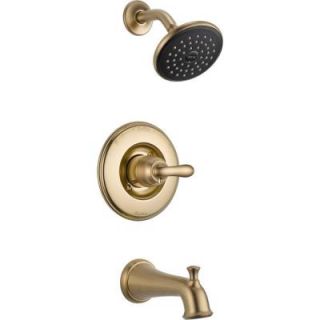 Delta Linden 1 Handle 1 Spray Tub and Shower Faucet Trim Kit in Champagne Bronze (Valve Not Included) T14494 CZ