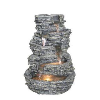 Hi Line Gift Ltd. Fiber and Resin Rock Fountain
