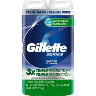 Gillette Series Ultra Moisturizing Shaving Gel, 7 oz, 2 count