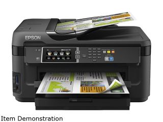 EPSON WorkForce C11CC98301 Up to 18 ppm Black Print Speed 600 x 600 dpi Color Print Quality InkJet MFP Color Printer