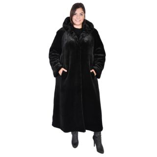 Nuage Womens Oversize Beaver Faux Fur Coat   13704877  