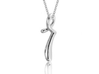 Bling Jewelry Sterling Silver Letter R Script Initial Pendant 18 inches