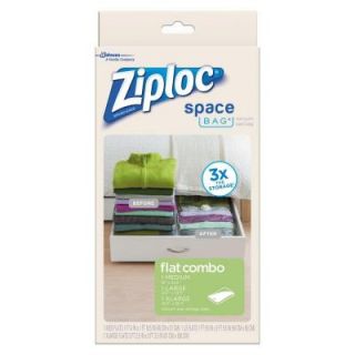 Ziploc space Bags 1 Medium, 1 Large, 1 XL Combo Pack Plastic Flat Bag 665933