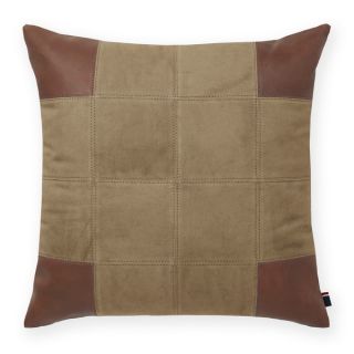 Tommy Hilfiger Pieced Leather Decorative 20 inch Throw Pillow