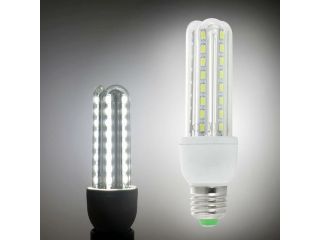 E27 3U Shade Transparent Cover 12W White 960 1080LM 48 LED SMD 5730 Corn Light Bulb, AC 130 265V