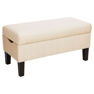 Bedroom Faux Silk Storage Bench